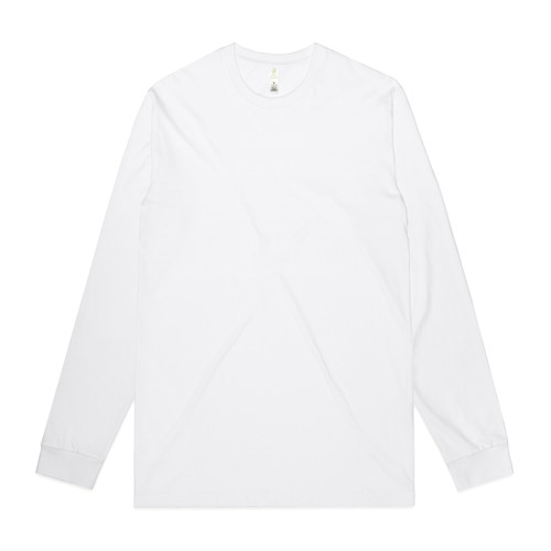 WHITE staple-organic-l/s-tee-white